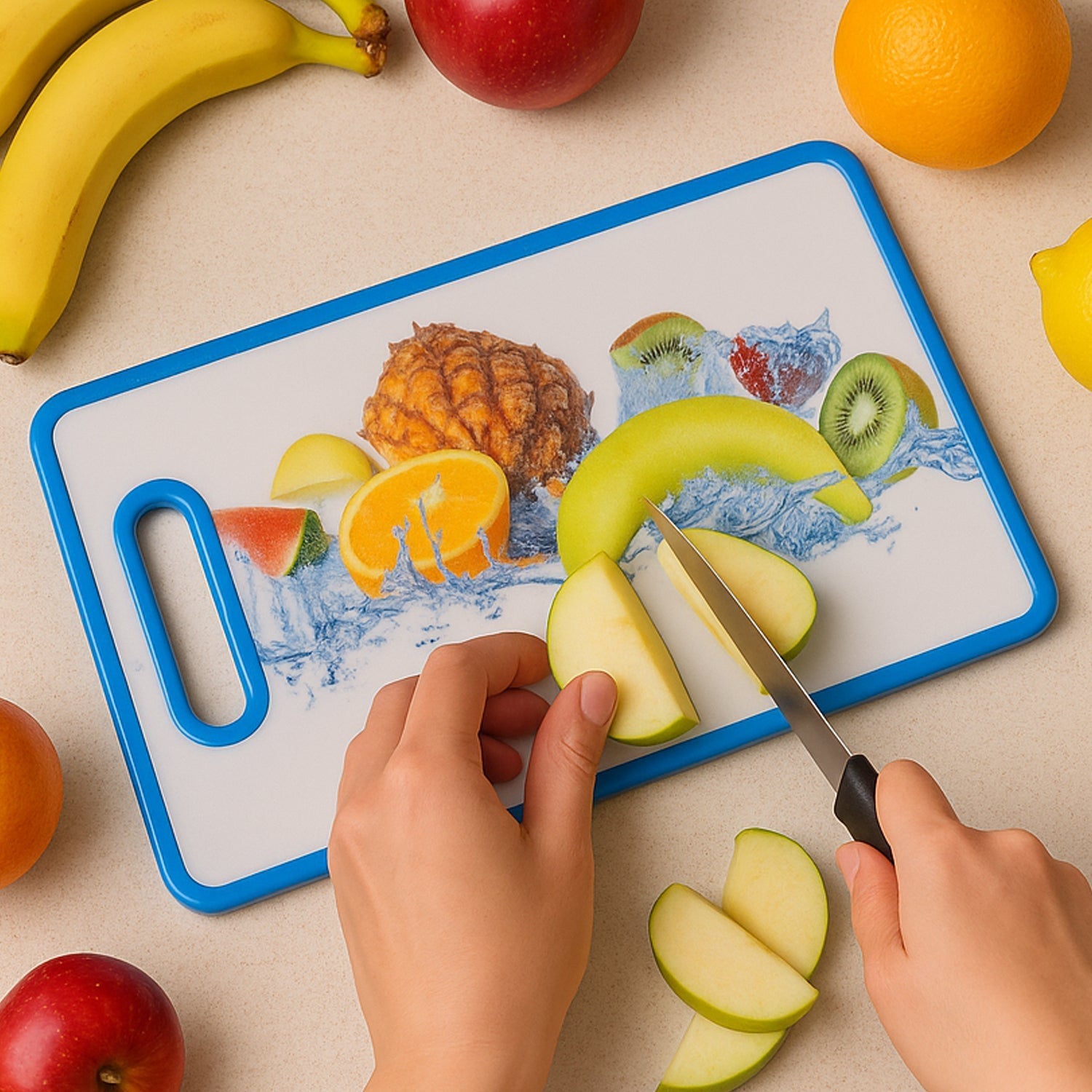 Large Rectangular Fruit Print Cutting Board (36x22cm / 1 Pc) Large Rectangular Fruit Print Cutting Board (36x22cm / 1 Pc)